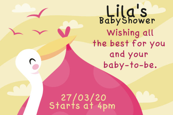 Baby Shower Font Poster 3