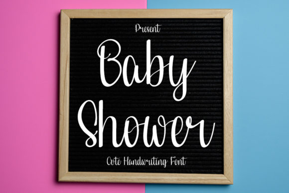 Baby Shower Font Poster 1