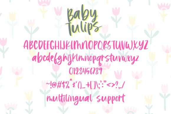 Baby Tulips Font Poster 4