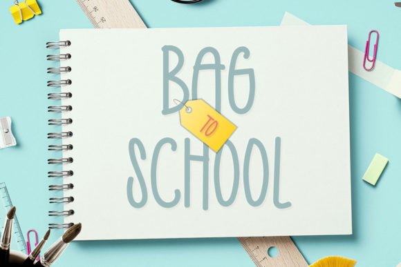 Bag to School Font Poster 1