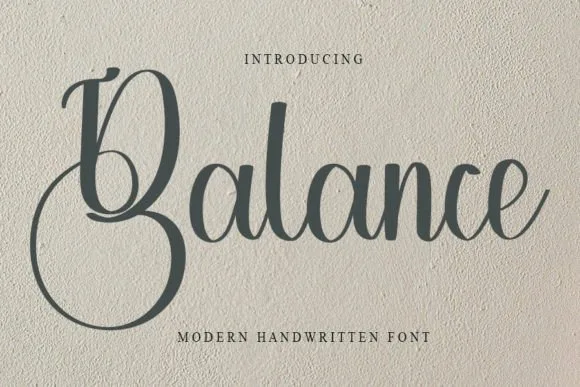 Balance Font Balance Font Poster 1