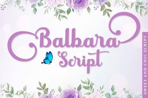 Balbara Script Font Poster 1