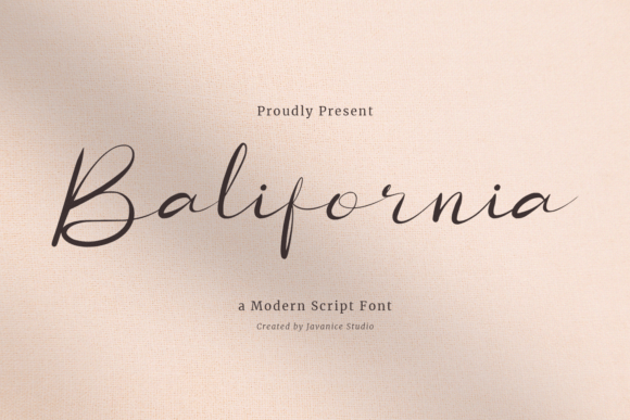 Balifornia Font Poster 1