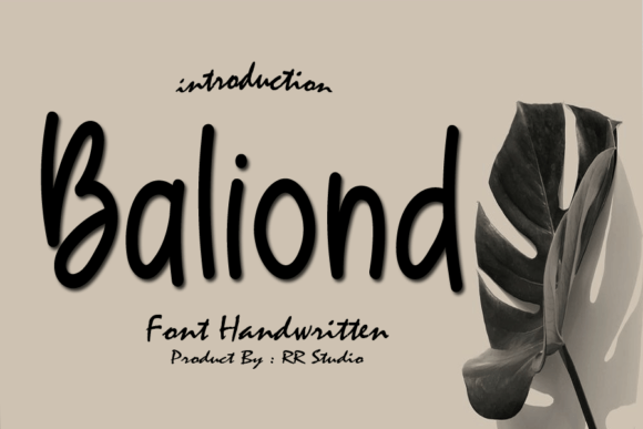 Baliond Font Poster 1