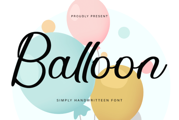 Balloon Font Poster 1