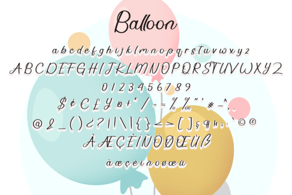 Balloon Font Poster 5