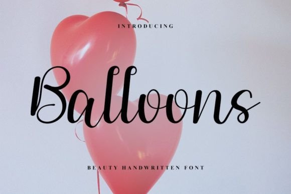 Balloons Font Poster 1