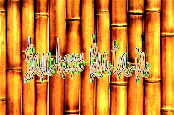 Bamboo Curtain Font Poster 8