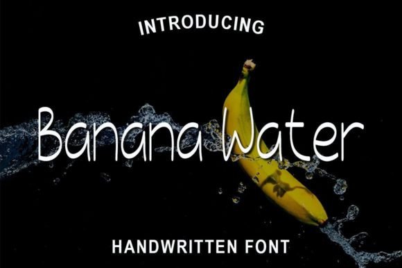 Banana Water Font Poster 1