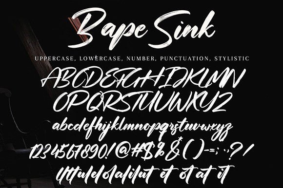 Bape Sink Font Poster 9
