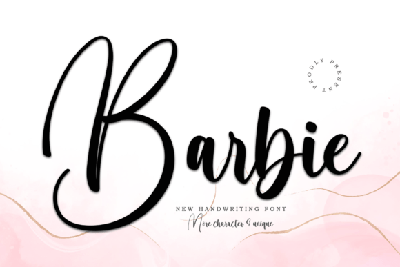Barbie Font Poster 1