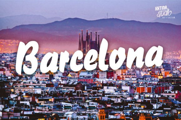 Barcelona Font Poster 1