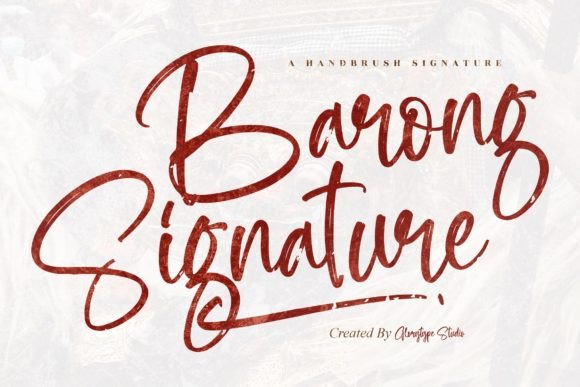 Barong Signature Font Poster 1