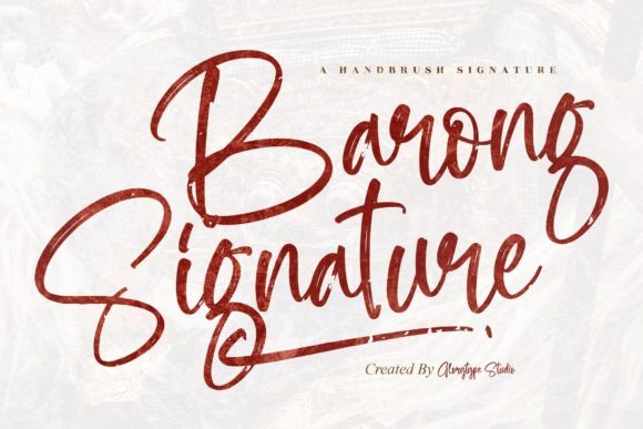 Barong Signature Font