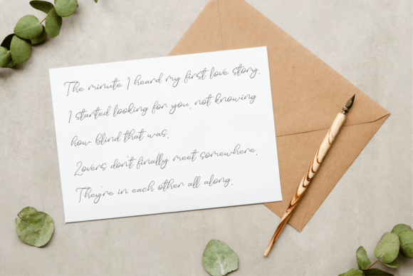 Basic Romantic Font Poster 2