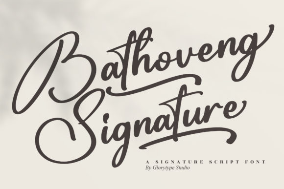 Bathoveng Signature Font Poster 1