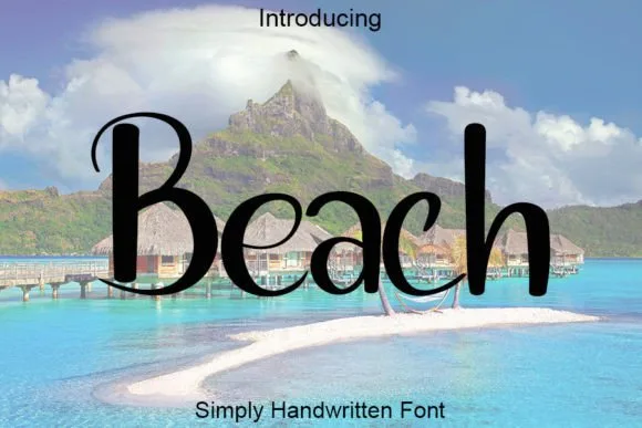 Beach Font Beach Font Poster 1