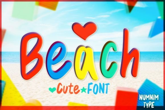 Beach Font Poster 1