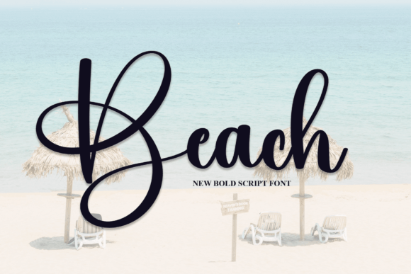 Beach Font Poster 1