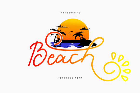 Beach Font Poster 1