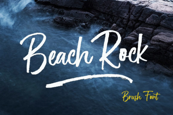 Beach Rock Font Poster 1
