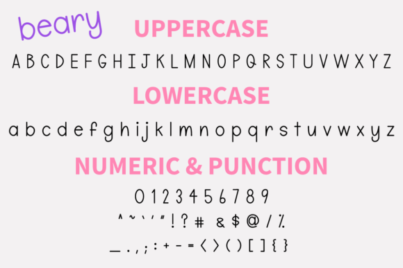Beary Font Poster 5