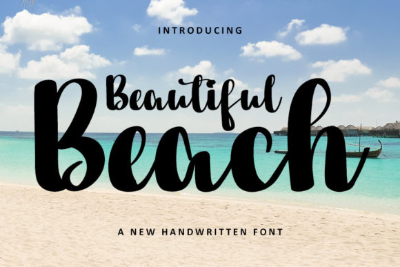 Beautiful Beach Font Poster 1