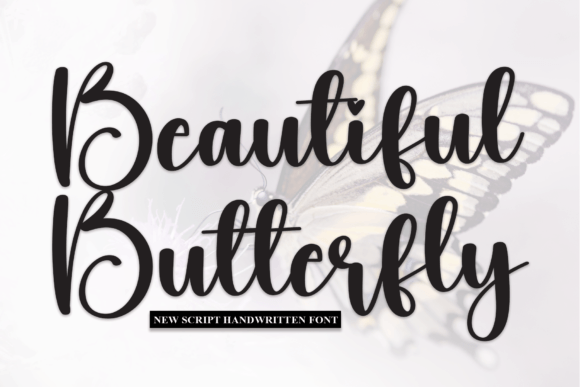 Beautiful Butterfly Font Poster 1