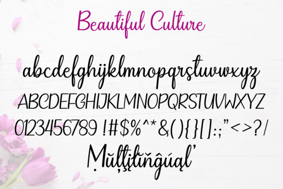 Beautiful Culture Font Poster 7