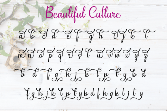 Beautiful Culture Font Poster 8