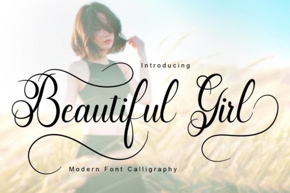 Beautiful Girl Font Poster 1