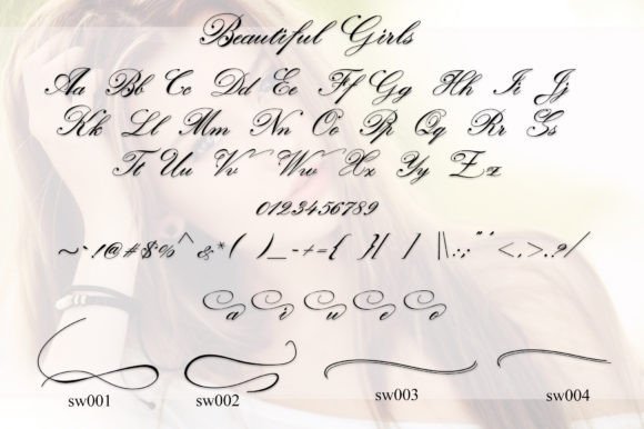 Beautiful Girls Font Poster 9