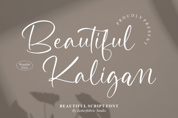 Beautiful Kaligan Font Poster 1