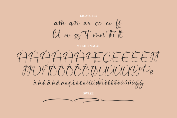 Beautiful Kaligan Font Poster 14