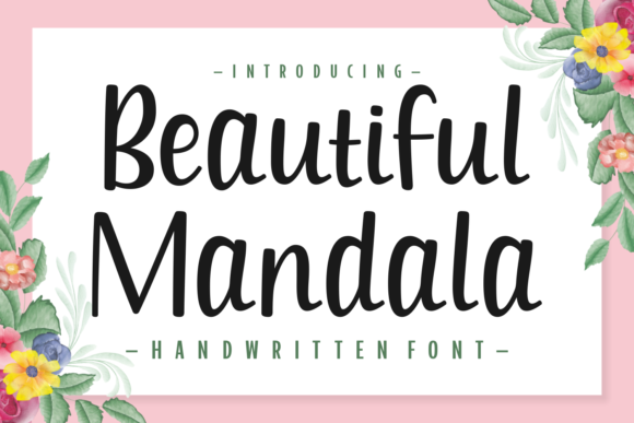 Beautiful Mandala Font Poster 1