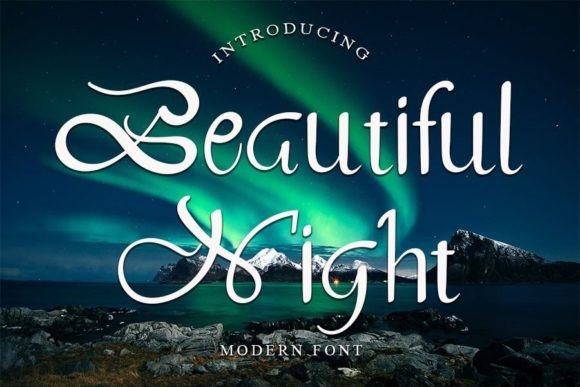 Beautiful Night Font Poster 1