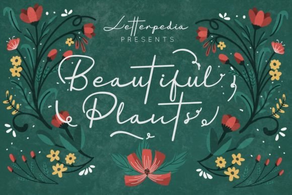 Beautiful Plants Font Poster 1