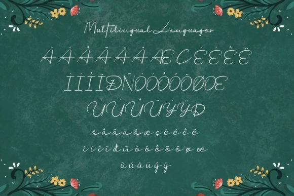 Beautiful Plants Font Poster 3