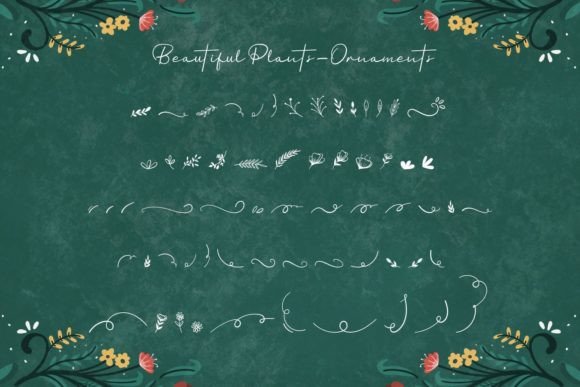 Beautiful Plants Font Poster 4