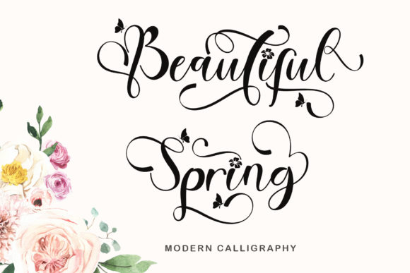 Beautiful Spring Font Poster 1