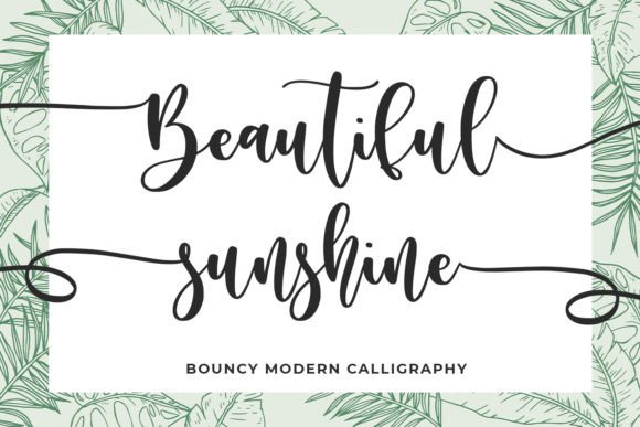 Beautiful Sunshine Font Poster 1