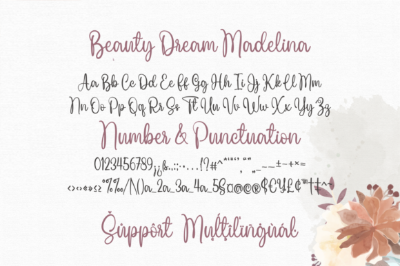 Beauty Dream Madelina Font Poster 6