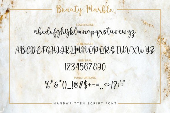 Beauty Marble Font Poster 6