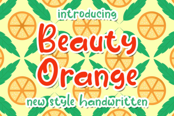 Beauty Orange Font Poster 1