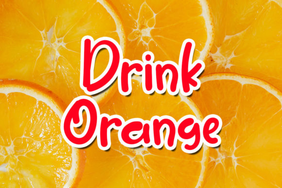 Beauty Orange Font Poster 3