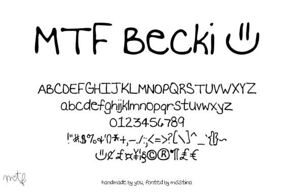 Becki Font Poster 1