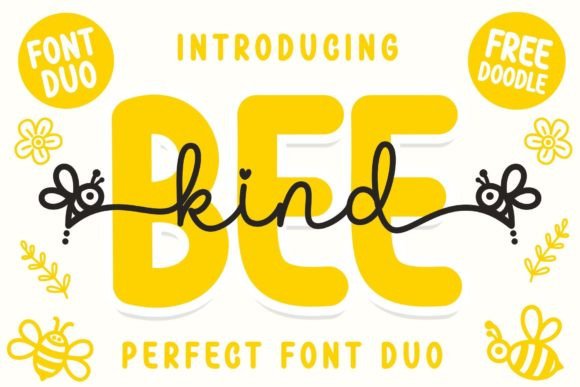 Bee Kind Duo Font Poster 1