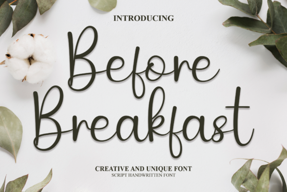 Before Breakfast Font Poster 1