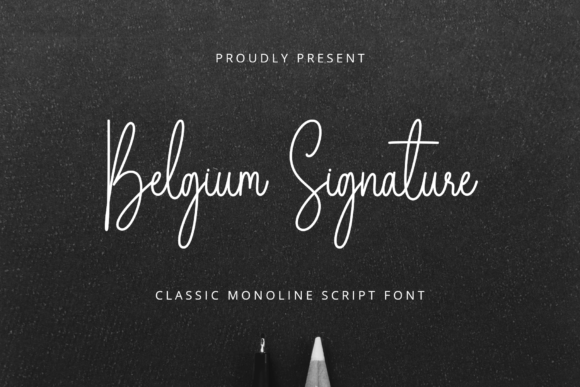Belgium Signature Font Poster 1