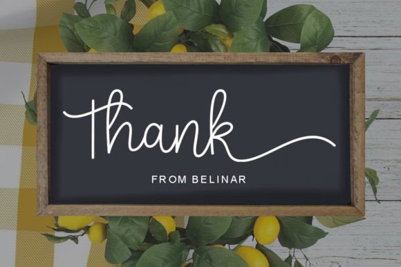 Belinar Font Poster 10
